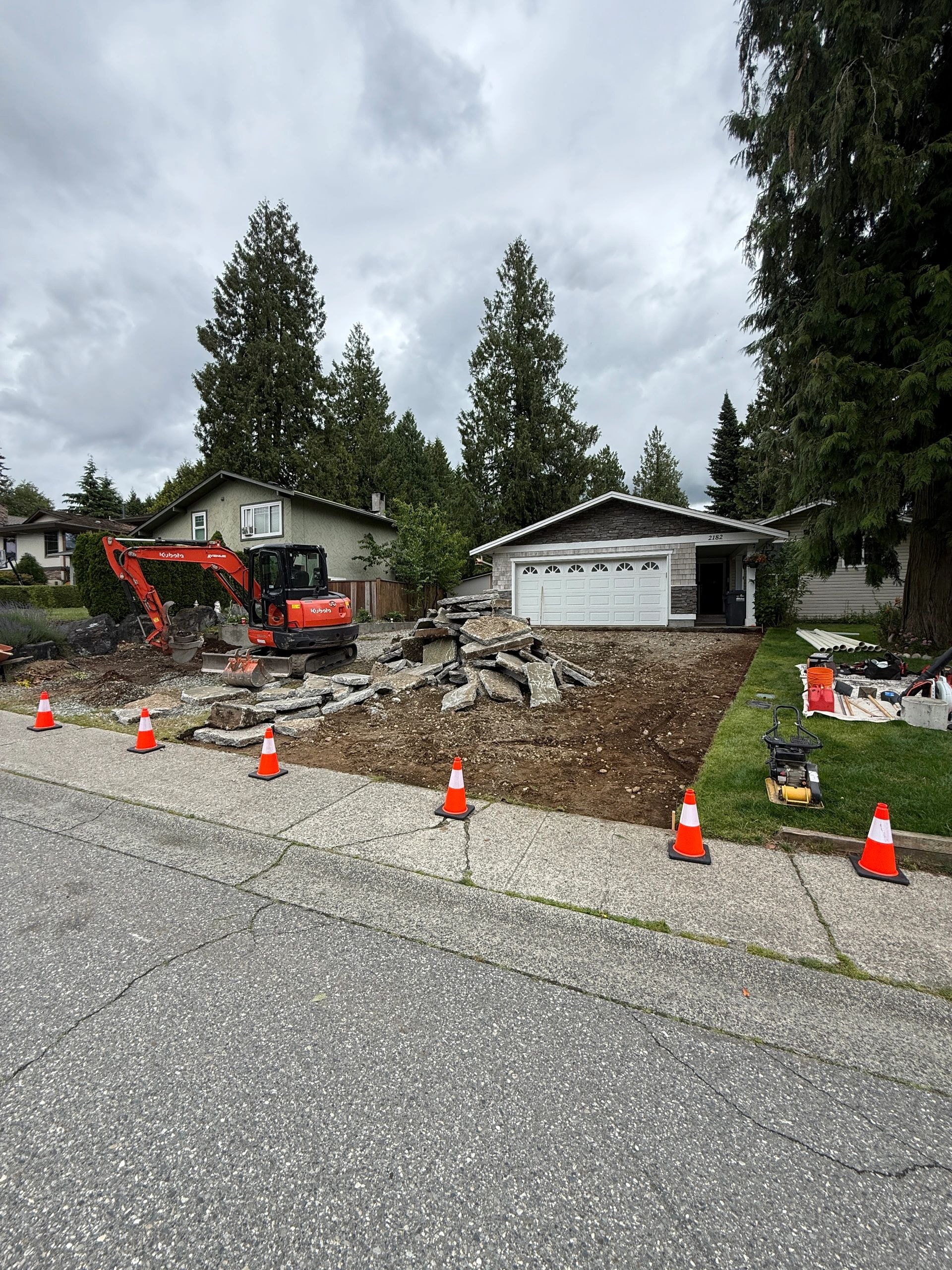 Completed driveway paving project